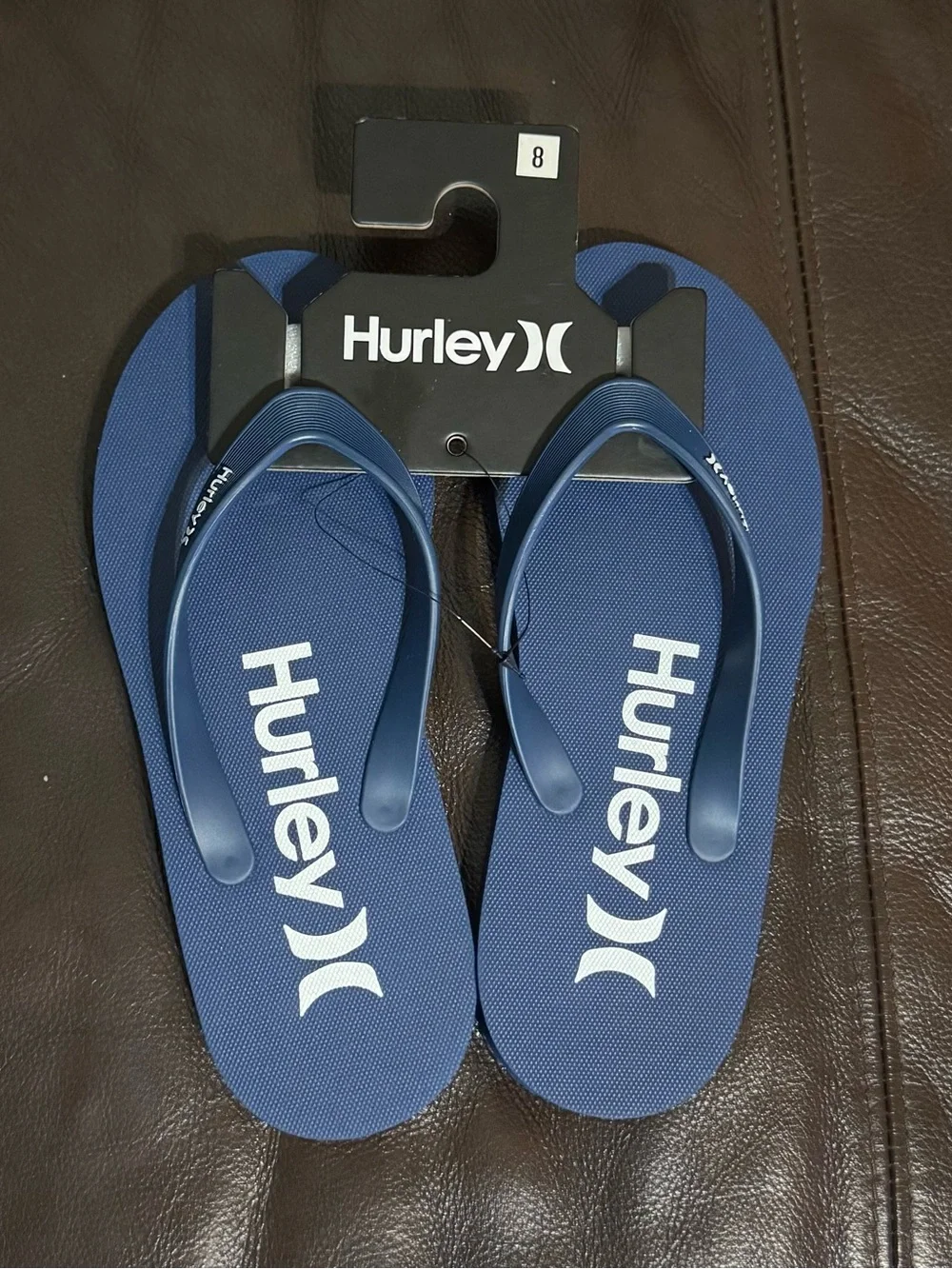 Hurley Blue Logo Flip Flops
